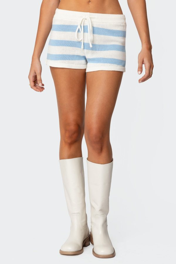 Amaris Striped Knit Shorts - Image 2