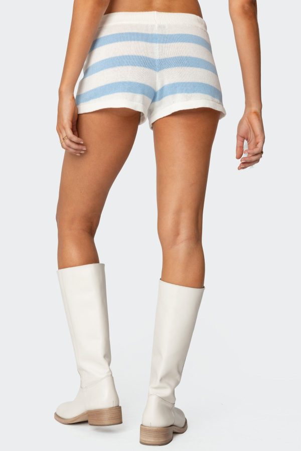 Amaris Striped Knit Shorts - Image 4
