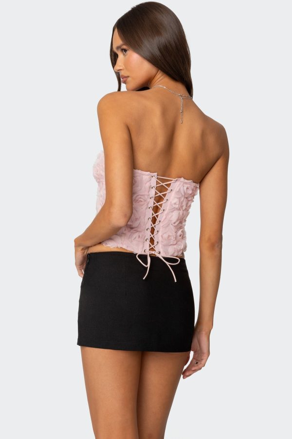 Rosee Textured Floral Corset - Image 5