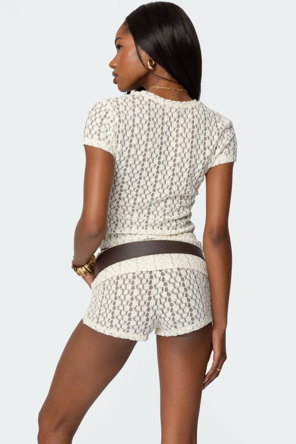 Rye Sheer Textured T Shirt - Image 4