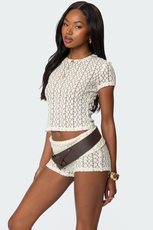 Rye Sheer Textured T Shirt - Image 3