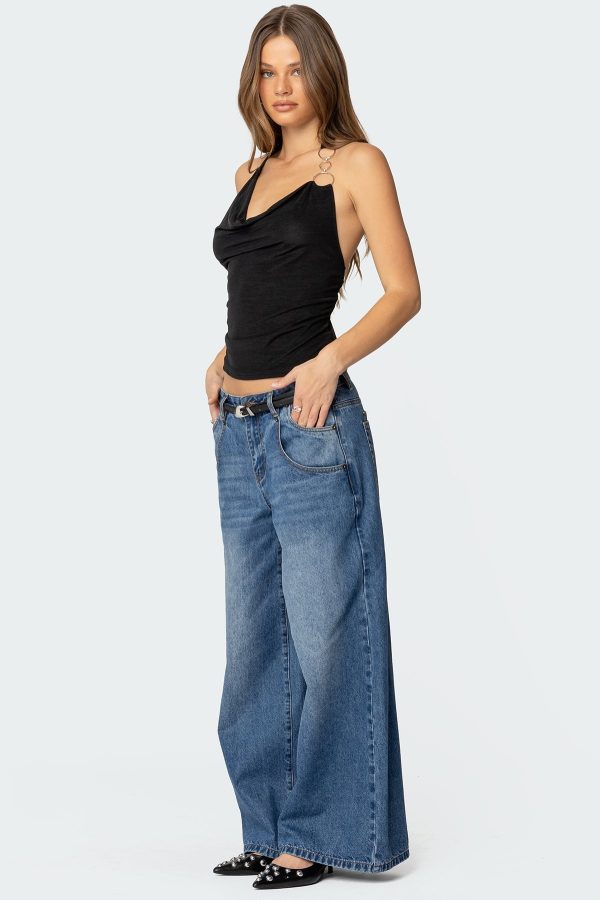 Rhia Cowl Neck Halter Top - Image 4