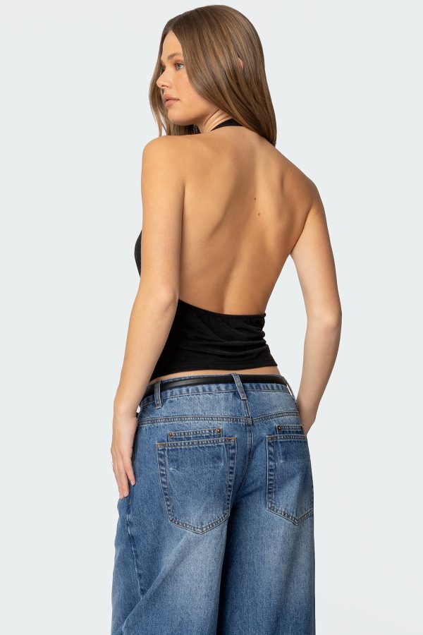 Rhia Cowl Neck Halter Top - Image 5