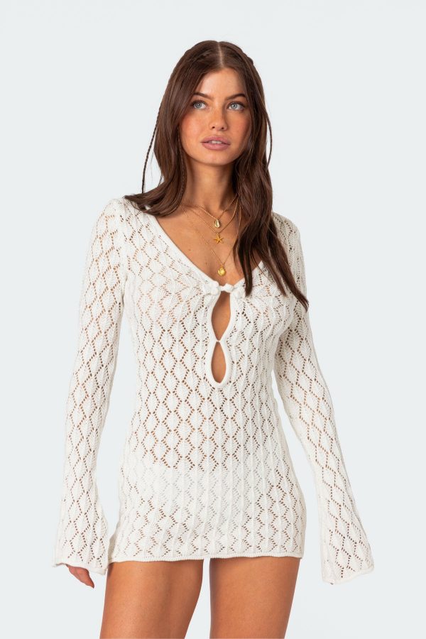 Brie Cut Out Crochet Mini Dress - Image 3