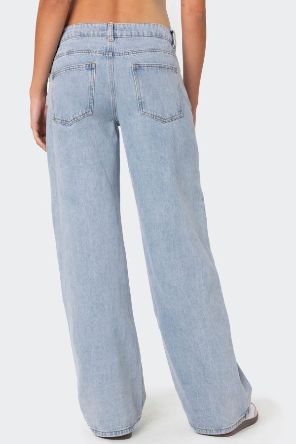 Raelynn Washed Low Rise Jeans - Image 4